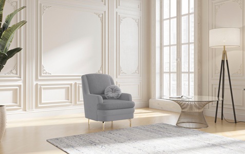 sit&more Sessel »Orient 10 V«, inkl. 1 Zierkissen mit Strass-Stein, goldfarbenfabene Metallfüsse