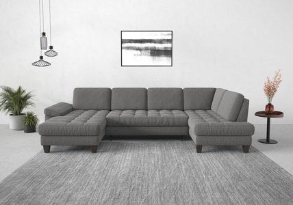SIT&MORE, sit&more Wohnlandschaft, wahlweise mit Bettfunktion, Bettkasten, Sitztiefenverstellung, sit&more Wohnlandschaft »Westham U-Form«, wahlweise mit Bettfunktion, Bettkasten, Sitztiefenverstellung