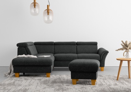 HOME AFFAIRE, Home affaire Ecksofa »Lindgren«, wahlweise mit TV-Funktion, Stauraum und Kopfteilverstellung, Home affaire Ecksofa »Lindgren L-Form«, wahlweise mit TV-Funktion, Stauraum und Kopfteilverstellung