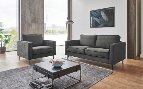ATLANTIC HOME COLLECTION, ATLANTIC home collection 2-Sitzer, Sofa >>Weston, ATLANTIC home collection 2-Sitzer »Weston«, im skandinavischem Stil, mit Wellenunterfederung