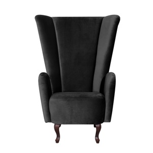 MAX WINZER, Max Winzer® Ohrensessel »Anastasia«, mit geschwungenen Holzfüssen, Hochlehner, Max Winzer® Ohrensessel »Anastasia Designsessel, extravaganter Hochlehnsessel, trendige Farben«, elegantes Highlight im Wohnzimmer, mit geschwungenen Holzfüssen