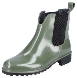 Rieker, Rieker Gummistiefelette, in glänzender Optik, schmale Form, 