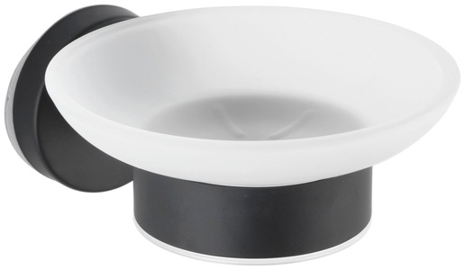 Wenko, Wenko - Seifenablage Bosio Black matt, Edelstahl rostfrei, 