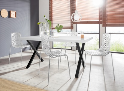 Paroli, Paroli Esstisch »Ixus«, Breite 140, 160 oder 180 cm, mit X-Gestell aus Metall in schwarz, Paroli Esstisch »Ixus«, Breite 140, 160 oder 180 cm, mit X-Gestell aus Metall in schwarz