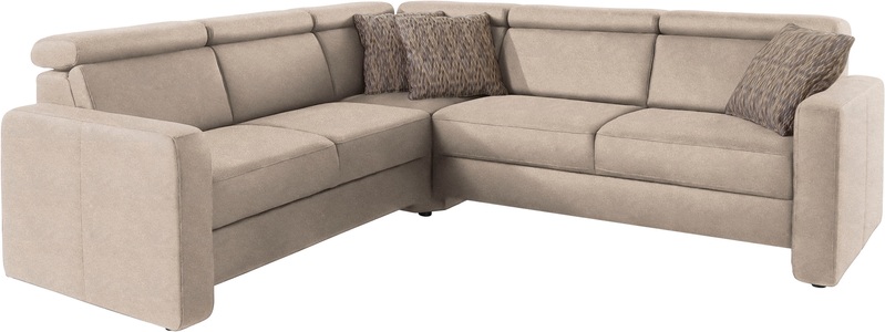 sit&more Ecksofa »Bologna«, inklusive Kopfteilverstellung und Federkern, wahlweise mit Bettfunktion und Schubkasten