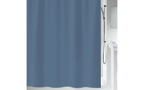 Spirella, spirella Duschvorhang Primo, Spirella Primo Textilduschvorhang 180x200cm Blau