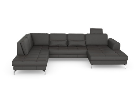 sit&more Wohnlandschaft »Bendigo V«, inklusive Sitztiefenverstellung, Bodenfreiheit 12 cm, wahlweise in 2 unterschiedlichen Fussfarben