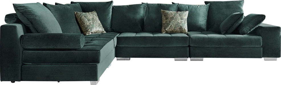 INOSIGN, INOSIGN Ecksofa »Vale«, incl. Couchtisch, Steppung im Sitzbereich, Federkern, INOSIGN Ecksofa »Vale L-Form«, incl. Couchtisch, Steppung im Sitzbereich, Federkern