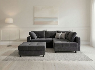 COLLECTION AB, COLLECTION AB Ecksofa "Antonia L-Form, B: 215 cm" Ecksofa, Rückenkissen, ottomane beidseitig montierbar, Bonnelfederkern