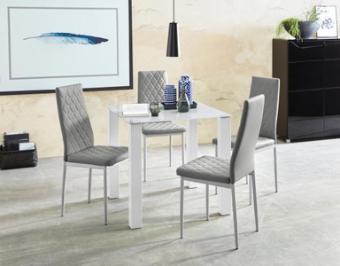 MY HOME, my home Essgruppe, (Set, 5 tlg.), mit Glastisch, Breite 80 cm, INOSIGN Essgruppe, (Set, 5 tlg.), mit Glastisch, Breite 80 cm