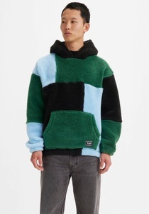 LEVI'S, Levi's® Hoodie »JIGSAW PIECED HOODIE«, aus kuscheligem Fellimitat in Colorblock-Optik, 