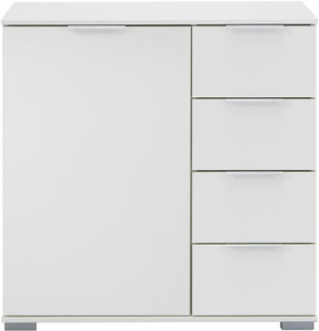 Wimex, home24 Kombikommode Lingga II, Livetastic Kommode 81/83/41 cm , Easy Plus A , Weiss , Metall , 81x83x41 cm , Dekorfolie,Nachbildung , Typenauswahl, Beimöbel erhältlich , 001787046086