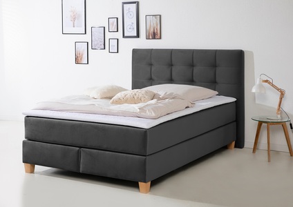 HOME AFFAIRE, Home affaire Boxspringbett »Moulay«, inkl. Topper, in 3 Härtegraden, TFK auch in Härtegrad 4, Home affaire Boxspringbett »Moulay«, inkl. Topper, in 3 Härtegraden, TFK auch in Härtegrad 4