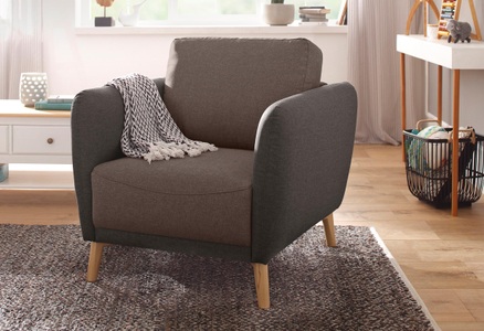 HOME AFFAIRE, Home affaire Sessel »Ida«, mit Holzfüssen und Armlehnen-Polsterung, Home affaire Sessel »Ida Cocktailsessel«, mit Holzfüssen und Armlehnen-Polsterung