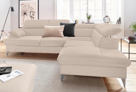 Cotta, COTTA Ecksofa »Caluso«, inklusive Kopfteilverstellung, wahlweise mit Bettfunktion, COTTA Ecksofa »Caluso L-Form« mit Kopfteilverstellung, wahlweise mit Bettfunktion & Bettkasten