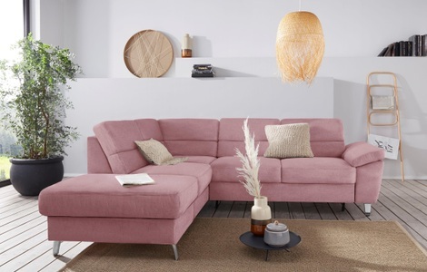 SIT&MORE, sit&more Ecksofa, sit&more Ecksofa »Sorano L-Form«, wahlweise mit Bettfunktion und Bettkasten