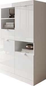 LC, LC Highboard »Slim«, Breite 91 cm, Fronten Hochglanz Lack, INOSIGN Highboard »Slim«, Breite 91 cm, weiss Hochglanz Lack
