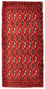 MorgenLand, morgenland Wollteppich »Turkaman Teppich handgeknüpft rot«, rechteckig, 8 mm Höhe, morgenland Wollteppich »Turkaman Teppich handgeknüpft rot«, rechteckig, 8 mm Höhe