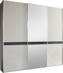 Wiemann, WIEMANN Schwebetürenschrank »Rialto«, WIEMANN Schwebetürenschrank »Rialto«, hochwertige Glas- und Spiegelfront mit Querriegel