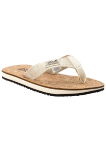 Jack Wolfskin, Jack Wolfskin Nachhaltiger Zehentrenner-Sandale Frauen Ecostride 2 Slipper Women 37 braun natural / cork, 