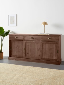 Home affaire Sideboard »Schröder«, mit 3 Schiebetüren und 3 Schubkasten, aus massivem Kiefernholz