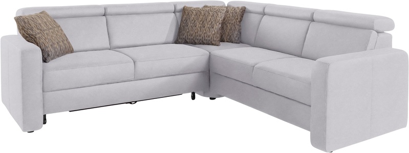 sit&more Ecksofa »Bologna«, inklusive Kopfteilverstellung und Federkern, wahlweise mit Bettfunktion und Schubkasten