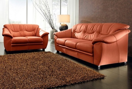 sit&more Polstergarnitur, Kunstleder SOFTLUX® (2-tlg.), bestehend aus je einem 2- und 3-Sitzer, inklusive Federkern