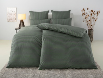 Bruno Banani, Bruno Banani Bettwäsche »Jassen in Gr. 135x200 oder 155x220 cm«, (3 tlg.), moderne Bettwäsche aus Baumwolle, Bettwäsche mit Streifen-Design, Bruno Banani Bettwäsche »Jassen«, moderne Bettwäsche aus Baumwolle, Bettwäsche mit Streifen-Design