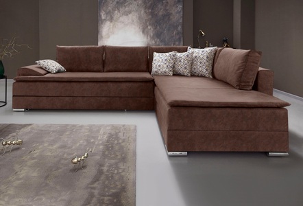 INOSIGN, INOSIGN Ecksofa, mit Bettfunktion 180 cm, Dauerschlaffunktion, 