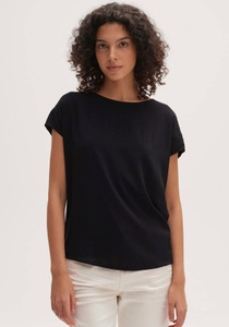 OPUS, OPUS Blusenshirt »Skita«, im edlen Material-Mix, OPUS - Skita soft Gerade, für Damen, Schwarz, Größe 38