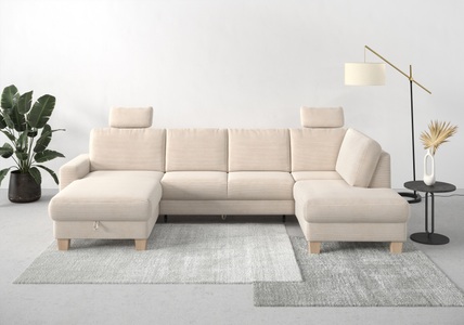 Home affaire Wohnlandschaft »Summer«, mit oder ohne Bettfunktion und Bettkasten, Cord-Bezug