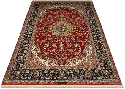 MorgenLand, morgenland Teppich »Isfahan Teppich handgeknüpft rot«, rechteckig, 6 mm Höhe, handgeknüpft, morgenland Teppich »Isfahan Teppich handgeknüpft rot«, rechteckig, 6 mm Höhe, handgeknüpft