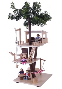 EverEarth, EverEarth Puppenhaus BAUMHAUS aus Holz, Puppenhaus BAUMHAUS aus Holz