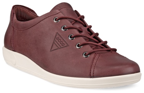 Ecco, Ecco Sneaker »Soft 2.0«, in klassischer Optik, Ecco Damen Sneaker aus Leder bordeaux