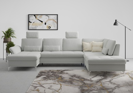 INOSIGN, INOSIGN Wohnlandschaft »Palm Beach«, Federkern, mit Sitztiefenverstellung, wahlweise mit Bettfunktion, Bettkasten und Armteilverstellung, INOSIGN Wohnlandschaft »Palm Beach U-Form«, Federkern, mit Sitztiefenverstellung, wahlweise mit Bettfunktion