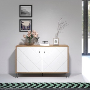 Places of Style Sideboard »Tarragona«, Fräsungen in Rautenoptik