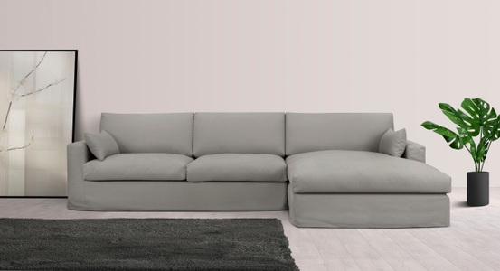 LeGer Home by Lena Gercke, LeGer Home by Lena Gercke Ecksofa »Sölve«, mit optischer Husse, weicher Sitzkomfort, LeGer Home by Lena Gercke Ecksofa »Sölve L-Form«, mit optischer Husse, weicher Sitzkomfort