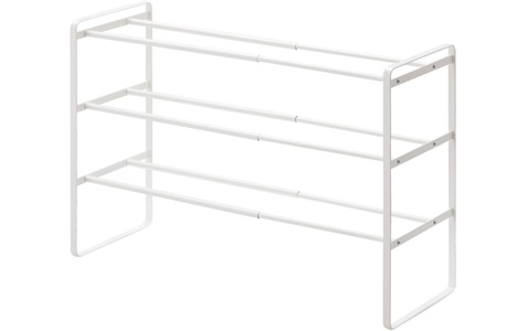 Calicosy, Schwarzes Schuhregal, ausziehbar, 3 Ebenen - L41-70 cm Schwarzes Schuhregal, ausziehbar, 3 Ebenen - L41-70 cm, Yamazaki Schuhregal »Tower 41 x 25 x 46 cm«