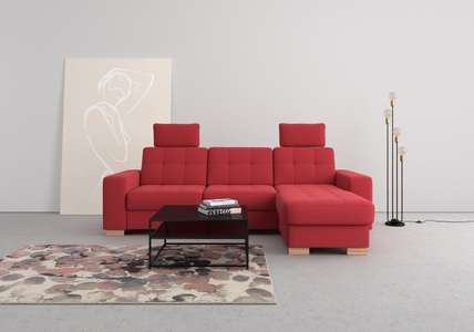 SIT&MORE, sit&more Ecksofa, wahlweise mit Bettfunktion und Bettkasten, sit&more Ecksofa »Quincy L-Form«, wahlweise mit Bettfunktion und Bettkasten