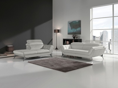 Egoitaliano, Egoitaliano Polstergarnitur »Sueli«, (Set), bestehend aus Sofa und Recamiere, Kopfteilverstellung, Bezug Leder, Egoitaliano Polstergarnitur »Sueli« Set, bestehend aus Sofa und Recamiere, Kopfteilverstellung, Bezug Leder