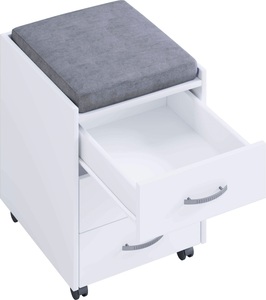 LÜTTENHÜTT, Lüttenhütt Container, Praktischer und universell einsetzbarer Rollcontainer, Dekor Weiss, 