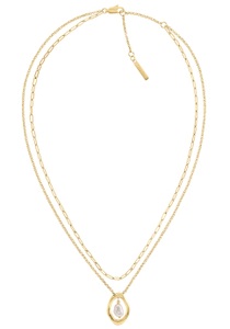 Calvin Klein, Calvin Klein Kette mit Anhänger »Schmuck Edelstahl Halsschmuck Halskette Ankerkette EDGY PEARLS«, zu Hoodie, Shirt, Jeans, Sneaker, Jacke, Calvin Klein Underwear!, Calvin Klein Kette mit Anhänger »Schmuck Edelstahl Halsschmuck Halskette Ankerkette EDGY PEARLS«, mit Süsswasserzuchtperle