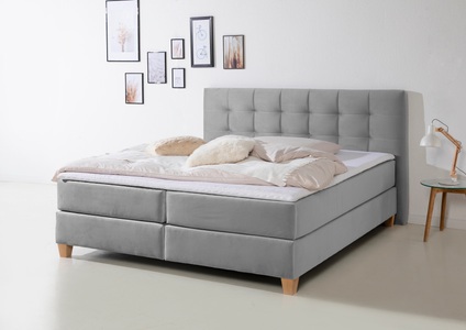 HOME AFFAIRE, Home affaire Boxspringbett »Moulay«, inkl. Topper, in 3 Härtegraden, TFK auch in Härtegrad 4, Home affaire Boxspringbett »Moulay«, inkl. Topper, in 3 Härtegraden, TFK auch in Härtegrad 4