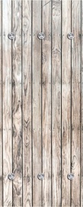 undefined, Garderobe »Holzwand« 50/125 cm, queence Garderobenleiste »Holzwand«, mit 6 Haken, 50 x 120 cm