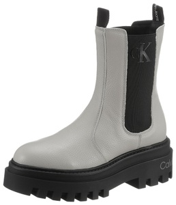 CALVIN KLEIN JEANS, Calvin Klein Jeans Chelseaboots »FLATFORM HIGH CHELSEA MIX«, mit Stretch beidseitig, 