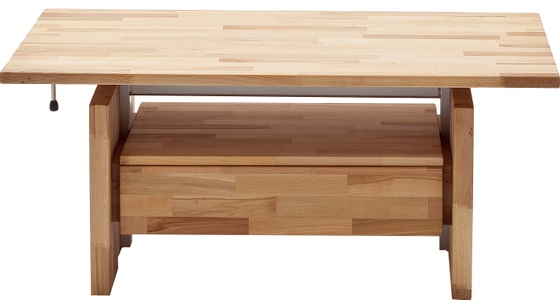 MCA furniture Couchtisch »Titus«, Wohnzimmertisch mit Liftfunktion, keilverzinkt geölt und gewachst