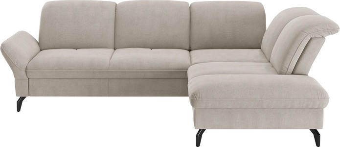 SIT&MORE, sit&more Ecksofa, Wahlweise mit Bett-, Kopfteil - und Armlehnfunktion, sowie Stauraum