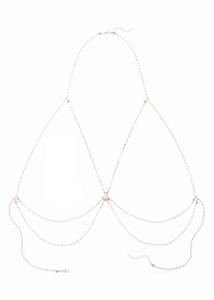 Lascana, LASCANA Bauchkette, mit Strass besetzte Körperkette, LASCANA Lange Kette, mit Strass, Körperkette, Kettengürtel, Bikinikette, Halskette