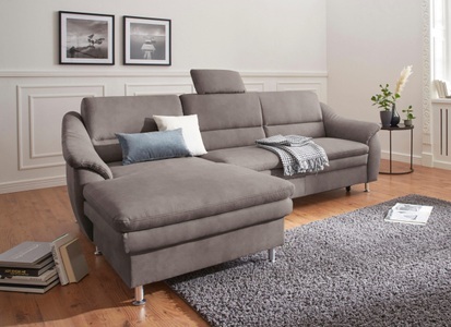 SIT&MORE, sit&more Ecksofa, sit&more Ecksofa »Cardoso L-Form« mit Federkern, wahlweise mit Bettfunktion