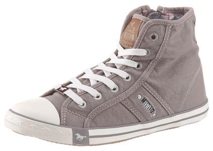 MUSTANG SHOES, Mustang Shoes Sneaker, mit Label in der Laufsohle, Mustang Mid Cut Sneaker natur